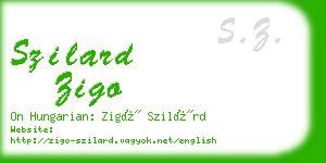 szilard zigo business card